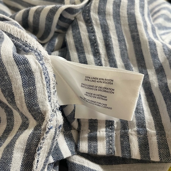 ORVIS XXL striped NWOT linen blend tunic top plus size woman - Picture 5 of 5